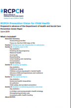 RCPCH prevention vision for child health